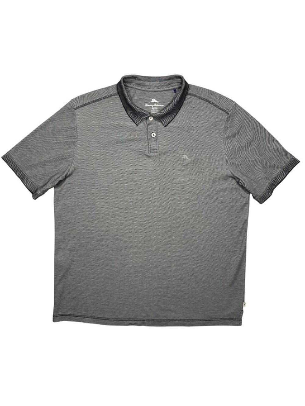 Tommy Bahama Polo Shirt Mens XL Gray Short Sleeve Supima Cotton Golf Casual